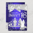 Search for royal purple sweet 16 invitations Tiara
