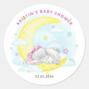 Search for yellow elephant baby shower stickers Watercolor