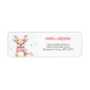 Search for nose return address labels Reindeer