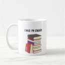 Search for stack of books mugs Library