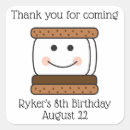 Search for camping birthday stickers Smore fun