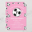 Search for girls soccer birthday invitations Modern
