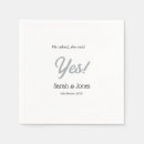 Search for she said yes napkins Calligraphy typography elegant romantic