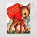 Search for deer valentines day cards Vintage