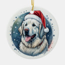 Search for great pyrenees christmas tree decorations Santa