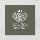 Search for yarn business cards Kraft paper