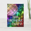 Search for disco 50th birthday invitations Party