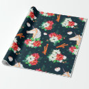 Search for unicorn christmas wrapping paper Red