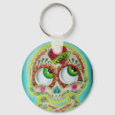 Search for skull tattoo key rings Dia de los muertos