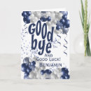Search for good luck in your new job cards Goodbye