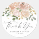 Search for flower wedding stickers Thank you