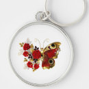 Search for butterfly round key rings Flower