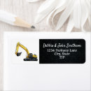 Search for excavator return address labels Heavy equipment