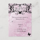 Search for butterflies rsvp cards Black