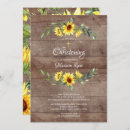 Search for sunflowers christening invitations Watercolor