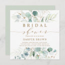 Search for green and gold bridal shower invitations Greenery