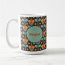Search for teal and brown coffee mugs Retro
