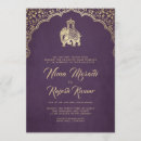 Search for gold purple indian wedding invitations Ganesha