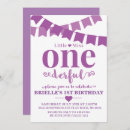 Search for little miss onederful invitations Girl