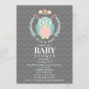 Search for owl baby girl shower invitations Girly