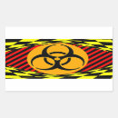 Search for yellow biohazard symbol stickers Warning