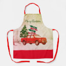 Search for red truck aprons Retro