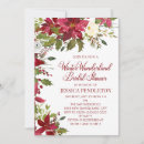 Search for poinsettia bridal shower invitations Red poinsettias
