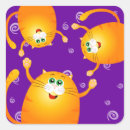 Search for funny cartoon cat stickers Illustration