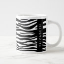 Search for black and white zebra stripes mugs Wild animals