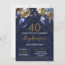 Search for gold glitter 40th birthday invitations Balloon