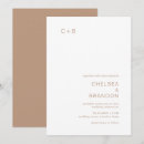 Search for brown monogram invitations Chic