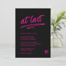 Search for hot pink and black wedding invitations Simple
