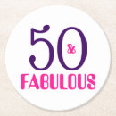 Search for fabulous 50th birthday party coasters 50 and fabulous