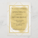 Search for corporate open house invitations Gold