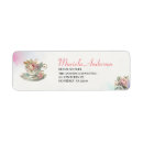 Search for bridal tea return address labels Pink