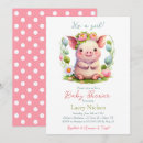 Search for pig baby shower invitations Floral