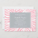 Search for zebra baby girl shower invitations Chic