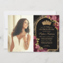 Search for red and gold quinceanera invitations Watercolor floral