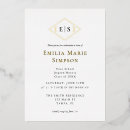Search for monogram graduation invitations Gold
