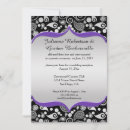 Search for purple black silver wedding invitations Modern