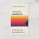 Search for videographer business cards Retro