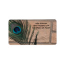 Search for peacock wedding return address labels Bird