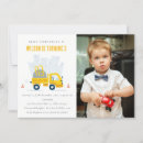 Search for construction vehicle birthday invitations Cute