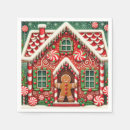 Search for gingerbread man napkins Green