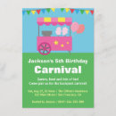 Search for cotton birthday invitations Carnival