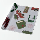 Search for farm christmas wrapping paper Red and green
