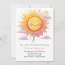 Search for here comes the sun baby shower invitations Pink