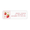 Search for red white check return address labels Modern