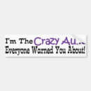 Search for aunts bumper stickers Funny