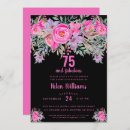 Search for 75 birthday invitations Black